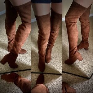 Stuart Weitzman Genna 60 Over-The-Knee City Suede Boots